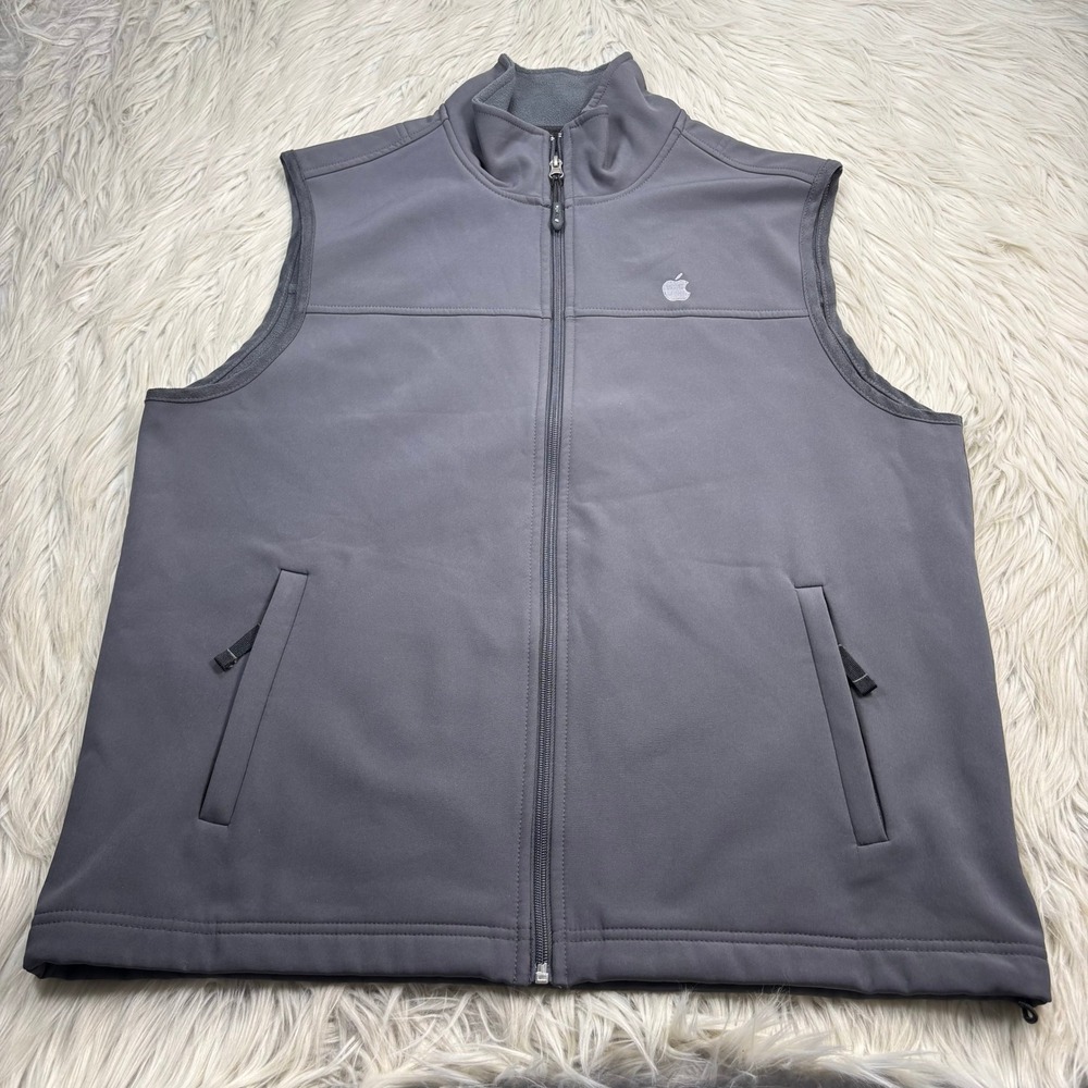 Fossa Men's M Gray Zip Front Apple Store Employee Vest Tech Modern